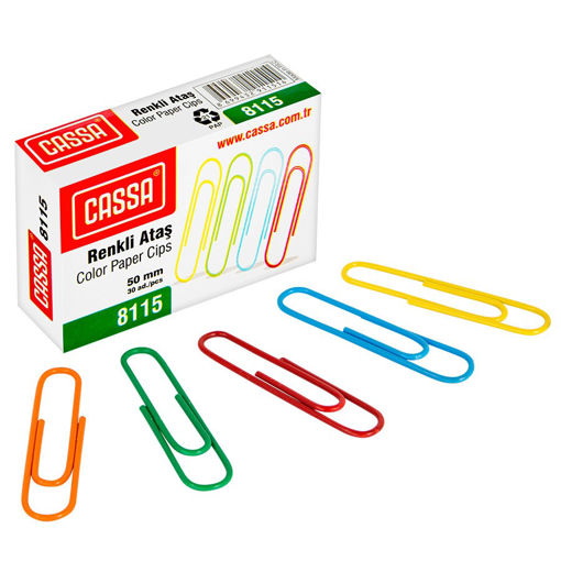 Picture of CASSA PAPER CLIPS 50MM COLOURED